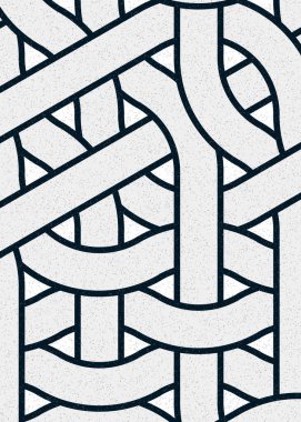 Renkli fayanslar, pürüzsüz rastgele birbirine bağlı dalgalı çizgiler deseni, bağlantı sanatı arkaplan tasarımı çizimi  