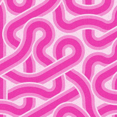 Renkli fayanslar, pürüzsüz rastgele birbirine bağlı dalgalı çizgiler deseni, bağlantı sanatı arkaplan tasarımı çizimi  