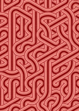 Renkli fayanslar, pürüzsüz rastgele birbirine bağlı dalgalı çizgiler deseni, bağlantı sanatı arkaplan tasarımı çizimi  