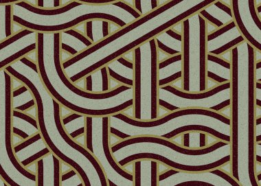 Renkli fayanslar, pürüzsüz rastgele birbirine bağlı dalgalı çizgiler deseni, bağlantı sanatı arkaplan tasarımı çizimi  