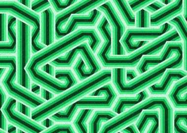 Renkli fayanslar, pürüzsüz rastgele birbirine bağlı dalgalı çizgiler deseni, bağlantı sanatı arkaplan tasarımı çizimi  