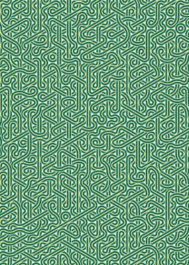 Renkli fayanslar, pürüzsüz rastgele birbirine bağlı dalgalı çizgiler deseni, bağlantı sanatı arkaplan tasarımı çizimi  