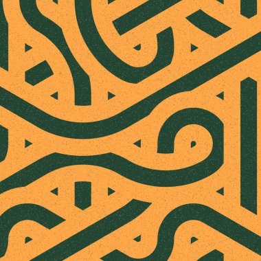 Renkli fayanslar, pürüzsüz rastgele birbirine bağlı dalgalı çizgiler deseni, bağlantı sanatı arkaplan tasarımı çizimi  