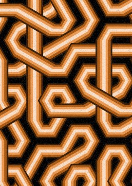 Renkli fayanslar, pürüzsüz rastgele birbirine bağlı dalgalı çizgiler deseni, bağlantı sanatı arkaplan tasarımı çizimi  