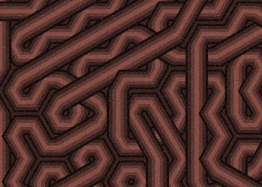 Renkli fayanslar, pürüzsüz rastgele birbirine bağlı dalgalı çizgiler deseni, bağlantı sanatı arkaplan tasarımı çizimi  