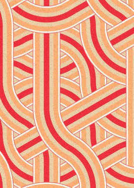 Renkli fayanslar, pürüzsüz rastgele birbirine bağlı dalgalı çizgiler deseni, bağlantı sanatı arkaplan tasarımı çizimi  