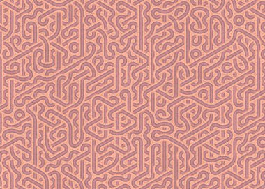 Renkli fayanslar, pürüzsüz rastgele birbirine bağlı dalgalı çizgiler deseni, bağlantı sanatı arkaplan tasarımı çizimi  