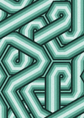 Renkli fayanslar, pürüzsüz rastgele birbirine bağlı dalgalı çizgiler deseni, bağlantı sanatı arkaplan tasarımı çizimi  