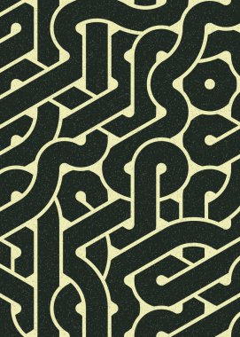 Renkli fayanslar, pürüzsüz rastgele birbirine bağlı dalgalı çizgiler deseni, bağlantı sanatı arkaplan tasarımı çizimi  