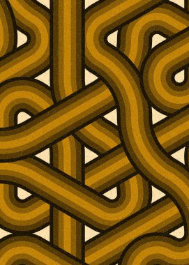 Renkli fayanslar, pürüzsüz rastgele birbirine bağlı dalgalı çizgiler deseni, bağlantı sanatı arkaplan tasarımı çizimi  