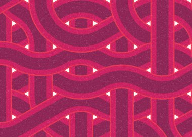 Renkli fayanslar, pürüzsüz rastgele birbirine bağlı dalgalı çizgiler deseni, bağlantı sanatı arkaplan tasarımı çizimi  