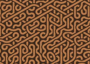 Renkli fayanslar, pürüzsüz rastgele birbirine bağlı dalgalı çizgiler deseni, bağlantı sanatı arkaplan tasarımı çizimi  