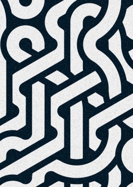 Renkli fayanslar, pürüzsüz rastgele birbirine bağlı dalgalı çizgiler deseni, bağlantı sanatı arkaplan tasarımı çizimi  