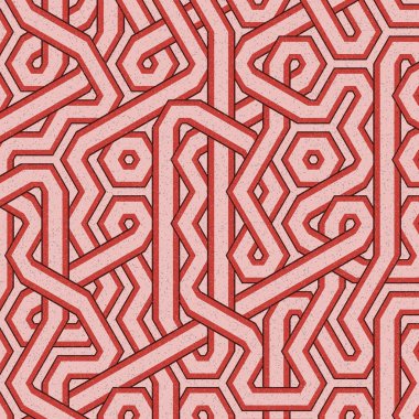 Renkli fayanslar, pürüzsüz rastgele birbirine bağlı dalgalı çizgiler deseni, bağlantı sanatı arkaplan tasarımı çizimi  