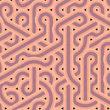 Renkli fayanslar, pürüzsüz rastgele birbirine bağlı dalgalı çizgiler deseni, bağlantı sanatı arkaplan tasarımı çizimi  