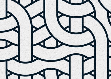 Renkli fayanslar, pürüzsüz rastgele birbirine bağlı dalgalı çizgiler deseni, bağlantı sanatı arkaplan tasarımı çizimi  