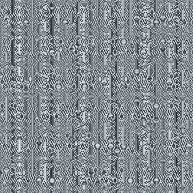 Renkli fayanslar, pürüzsüz rastgele birbirine bağlı dalgalı çizgiler deseni, bağlantı sanatı arkaplan tasarımı çizimi  