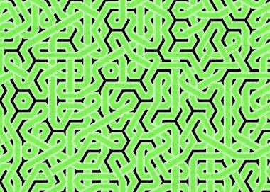 Renkli fayanslar, pürüzsüz rastgele birbirine bağlı dalgalı çizgiler deseni, bağlantı sanatı arkaplan tasarımı çizimi  