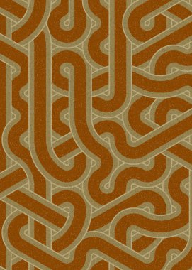 Renkli fayanslar, pürüzsüz rastgele birbirine bağlı dalgalı çizgiler deseni, bağlantı sanatı arkaplan tasarımı çizimi  