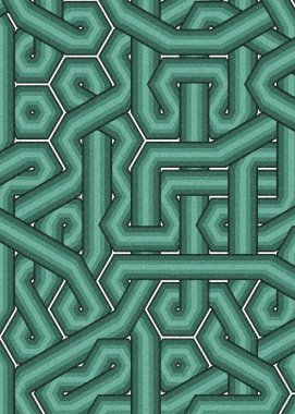 Renkli fayanslar, pürüzsüz rastgele birbirine bağlı dalgalı çizgiler deseni, bağlantı sanatı arkaplan tasarımı çizimi  