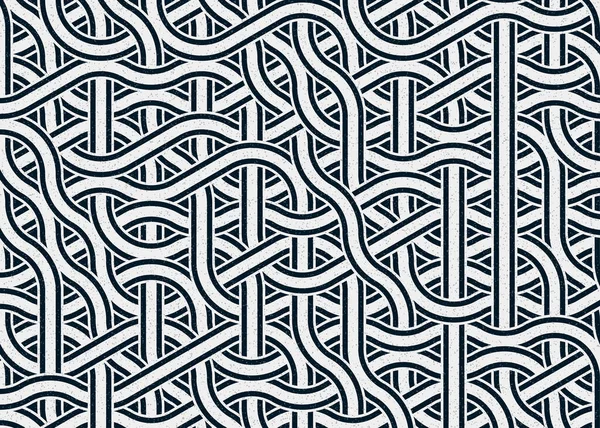 Πολύχρωμο Πλακίδιο Απρόσκοπτη Τυχαία Πλέξη Κυματιστές Γραμμές Μοτίβο Σύνδεση Τέχνη — Διανυσματικό Αρχείο
