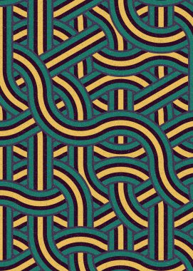 Renkli fayanslar, pürüzsüz rastgele birbirine bağlı dalgalı çizgiler deseni, bağlantı sanatı arkaplan tasarımı çizimi  