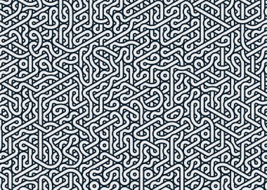 Renkli fayanslar, pürüzsüz rastgele birbirine bağlı dalgalı çizgiler deseni, bağlantı sanatı arkaplan tasarımı çizimi  