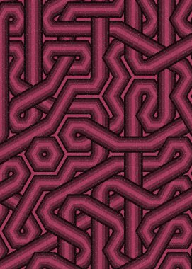 Renkli fayanslar, pürüzsüz rastgele birbirine bağlı dalgalı çizgiler deseni, bağlantı sanatı arkaplan tasarımı çizimi  