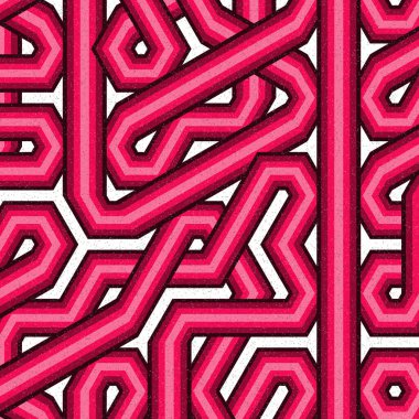 Renkli fayanslar, pürüzsüz rastgele birbirine bağlı dalgalı çizgiler deseni, bağlantı sanatı arkaplan tasarımı çizimi  