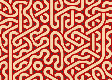 Renkli fayanslar, pürüzsüz rastgele birbirine bağlı dalgalı çizgiler deseni, bağlantı sanatı arkaplan tasarımı çizimi  