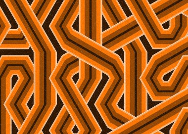 Renkli fayanslar, pürüzsüz rastgele birbirine bağlı dalgalı çizgiler deseni, bağlantı sanatı arkaplan tasarımı çizimi  