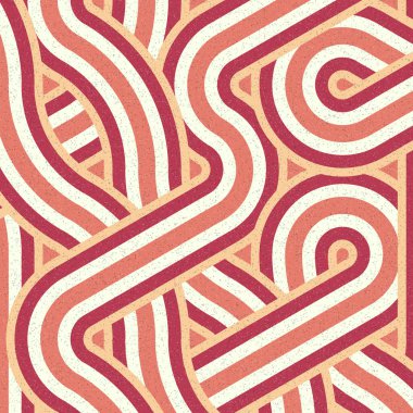 Renkli fayanslar, pürüzsüz rastgele birbirine bağlı dalgalı çizgiler deseni, bağlantı sanatı arkaplan tasarımı çizimi  