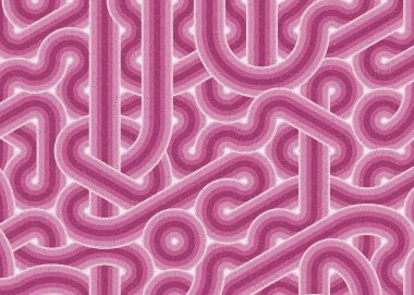 Renkli fayanslar, pürüzsüz rastgele birbirine bağlı dalgalı çizgiler deseni, bağlantı sanatı arkaplan tasarımı çizimi  