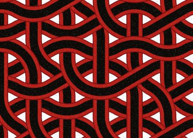 Renkli fayanslar, pürüzsüz rastgele birbirine bağlı dalgalı çizgiler deseni, bağlantı sanatı arkaplan tasarımı çizimi  