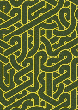 Renkli fayanslar, pürüzsüz rastgele birbirine bağlı dalgalı çizgiler deseni, bağlantı sanatı arkaplan tasarımı çizimi  