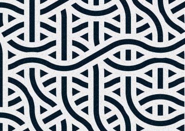 Renkli fayanslar, pürüzsüz rastgele birbirine bağlı dalgalı çizgiler deseni, bağlantı sanatı arkaplan tasarımı çizimi  