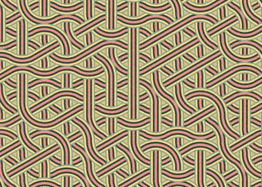 Renkli fayanslar, pürüzsüz rastgele birbirine bağlı dalgalı çizgiler deseni, bağlantı sanatı arkaplan tasarımı çizimi  