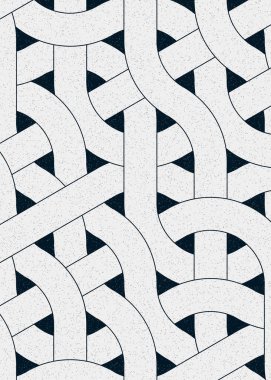 Renkli fayanslar, pürüzsüz rastgele birbirine bağlı dalgalı çizgiler deseni, bağlantı sanatı arkaplan tasarımı çizimi  