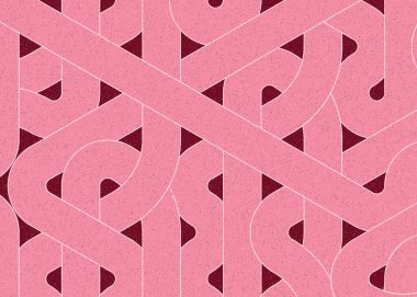 Renkli fayanslar, pürüzsüz rastgele birbirine bağlı dalgalı çizgiler deseni, bağlantı sanatı arkaplan tasarımı çizimi  