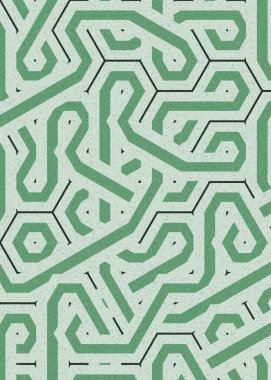 Renkli fayanslar, pürüzsüz rastgele birbirine bağlı dalgalı çizgiler deseni, bağlantı sanatı arkaplan tasarımı çizimi  