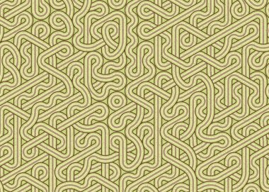 Renkli fayanslar, pürüzsüz rastgele birbirine bağlı dalgalı çizgiler deseni, bağlantı sanatı arkaplan tasarımı çizimi  