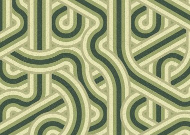 Renkli fayanslar, pürüzsüz rastgele birbirine bağlı dalgalı çizgiler deseni, bağlantı sanatı arkaplan tasarımı çizimi  