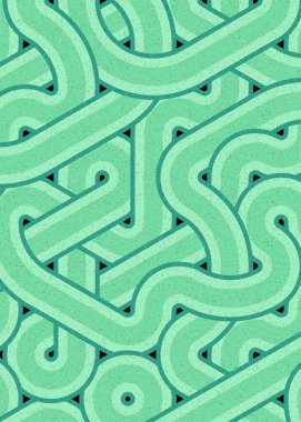 Renkli fayanslar, pürüzsüz rastgele birbirine bağlı dalgalı çizgiler deseni, bağlantı sanatı arkaplan tasarımı çizimi  