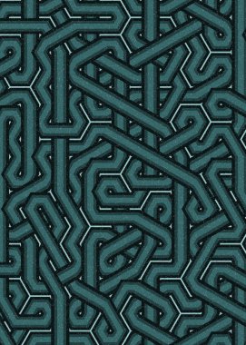 Renkli fayanslar, pürüzsüz rastgele birbirine bağlı dalgalı çizgiler deseni, bağlantı sanatı arkaplan tasarımı çizimi  