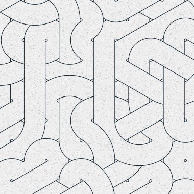 Renkli fayanslar, pürüzsüz rastgele birbirine bağlı dalgalı çizgiler deseni, bağlantı sanatı arkaplan tasarımı çizimi  