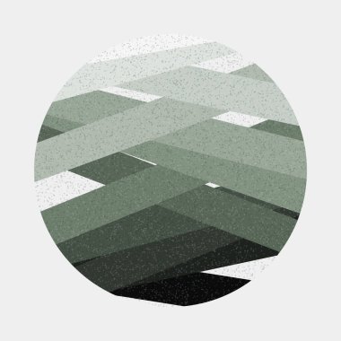 monokrom rastgele geçiş çizgileri üretken sanat tarzı renkli logo illüstrasyonu