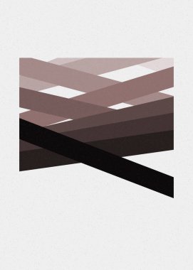 monokrom rastgele geçiş çizgileri üretken sanat tarzı renkli logo illüstrasyonu