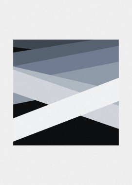 monokrom rastgele geçiş çizgileri üretken sanat tarzı renkli logo illüstrasyonu