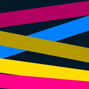 Gökyüzü rengi kesişen çizgiler üretici sanat tarzı renkli çizimler