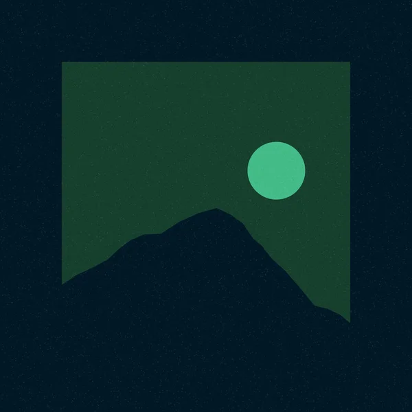 Colorful Rocky Mountains Silhouette Art Logo Design Illustration — Stock Vector
